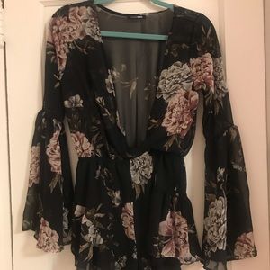 Fashion Nova Plunging Romper
